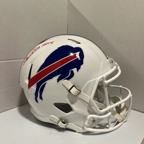 Andre Reed Full Size Autographed Buffalo Bills Replica FullSize Helmet (Beckett)