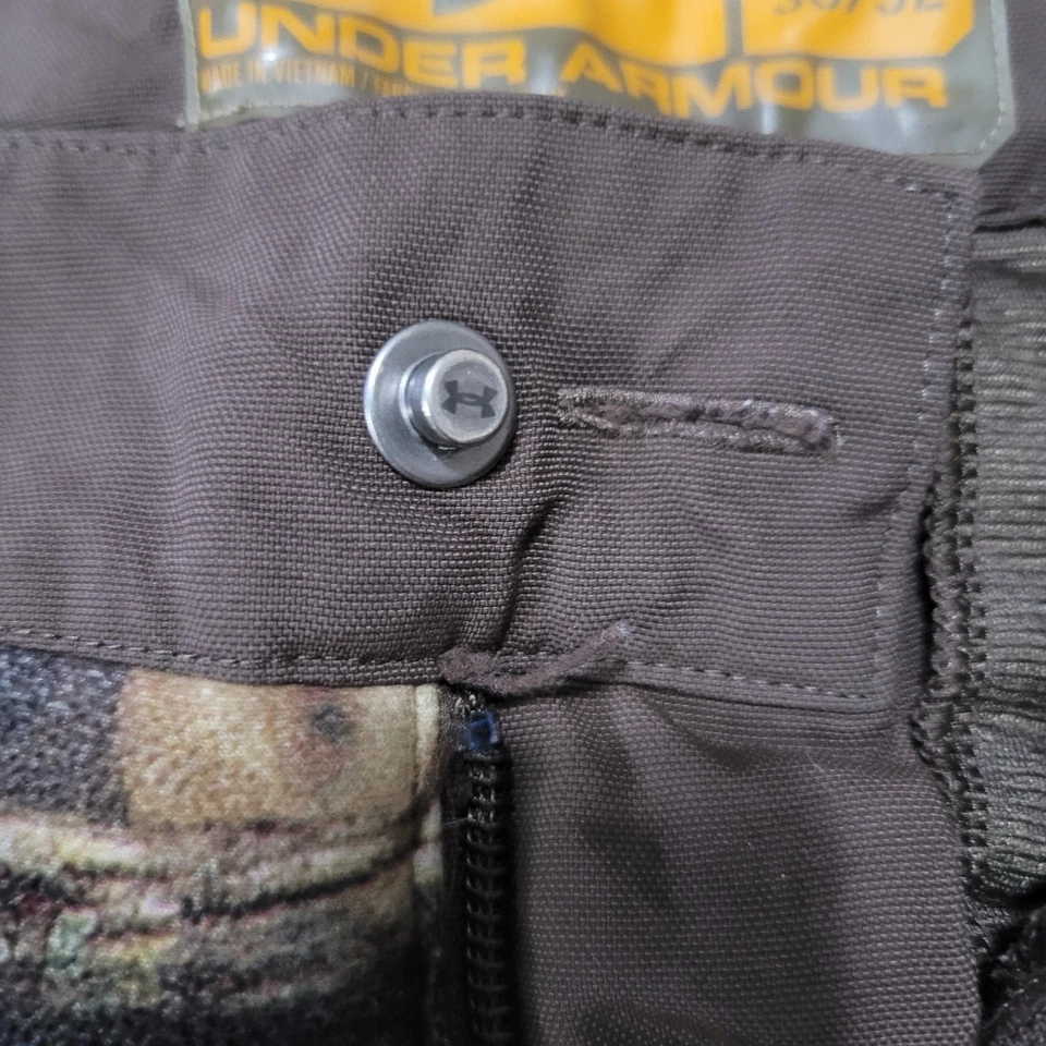 Under Armour Fleece Lined Realtree Camo Hunting Pants 36x32 (Missing Button) - Image 4 of 4