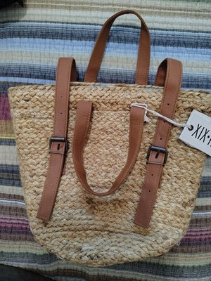 XIX Palms Beach Vacation SHORE BREAK Lined Insulated Jute Cooler Bag NWT #176