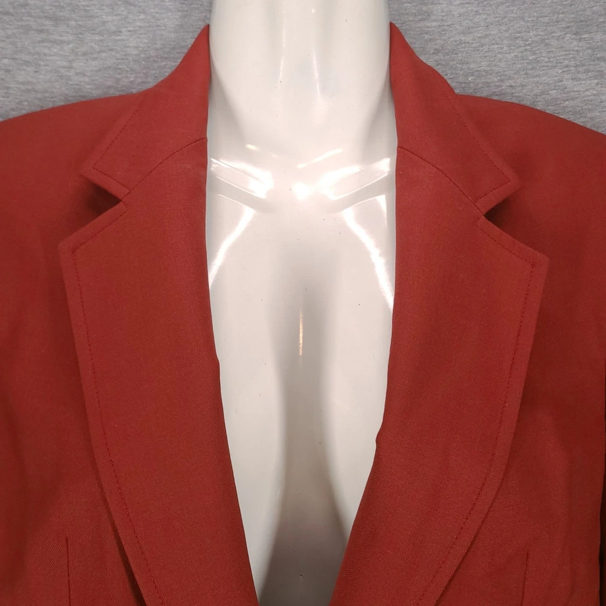 Blazer clásico vintage de Burberrys para mujer talla 6 rojo lana a medida