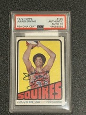1972 Topps Julius Erving Rookie RC Auto PSA DNA Auto 10 Dr J