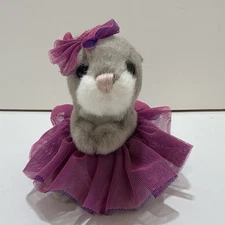 Douglas 5” Tippy Toe Gray Mouse with Pink/Purple Tutu Ballerina Plush CUTE 