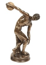 Skulptur Diskuswerfer Statue H 28 cm Dekofigur Athlet griechischer Mythologie