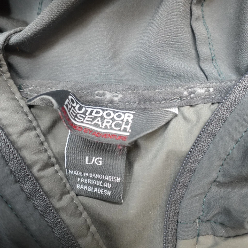 Chaqueta de Investigación Exterior Grande Gris Azul Refugio Híbrida Con Capucha Cremallera Foto 2 de 4