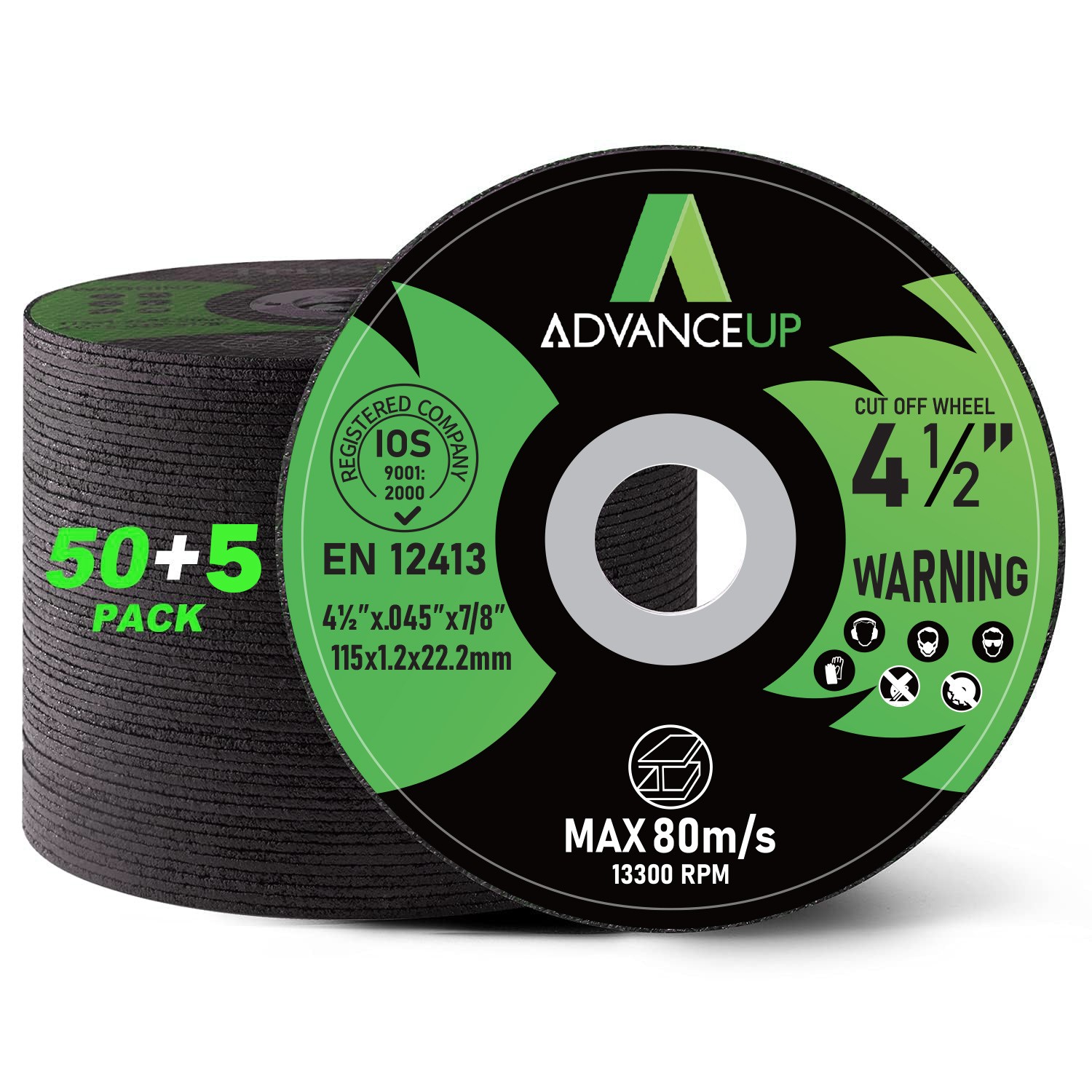 55-Pack 4-1/2 Inch Cut-Off Wheels, Professional Cutting Discs for Angle Grinder