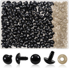 150pcs 16mm Black Plastic Safety Eyes Crafts Safety Eyes with 150pcs Washers for