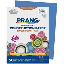 Prang Construction Paper, Bright Blue, 9" x 12" , 50 Sheets P75030001
