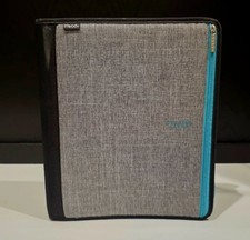 Mead Five Star Trapper Keeper Binder Folio   Blue/Gray/Black Zipper Style