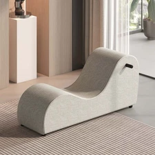 Yoga Sofa Curved Stretching Chair Yoga Chair Chaise Lounge Divan Bed