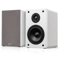 Pyle 5.25 2-Way HiFi Home Theater Wired Bookshelf Speakers - Pair- White