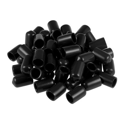 50pcs Screw Thread Protector 10mm ID Round End Cap Cover Tube Caps