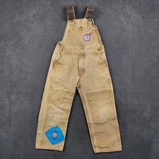 Vintage Carhartt Bib Overalls Youth Kids Size 6 Duck Canvas Double Knee Girls