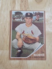 1962 Topps Baseball TIM MCCARVER #167 Rookie Card RC Cardinals. rookie card picture