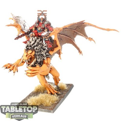 Warriors of Chaos - Chaos Lord on Manticore - bemalt