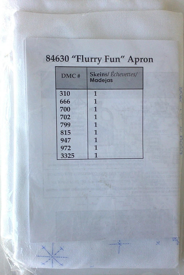 Bucilla Christmas Flurry Fun Stamped Apron Cross Stitch SIP (2001) - Image 3 of 3