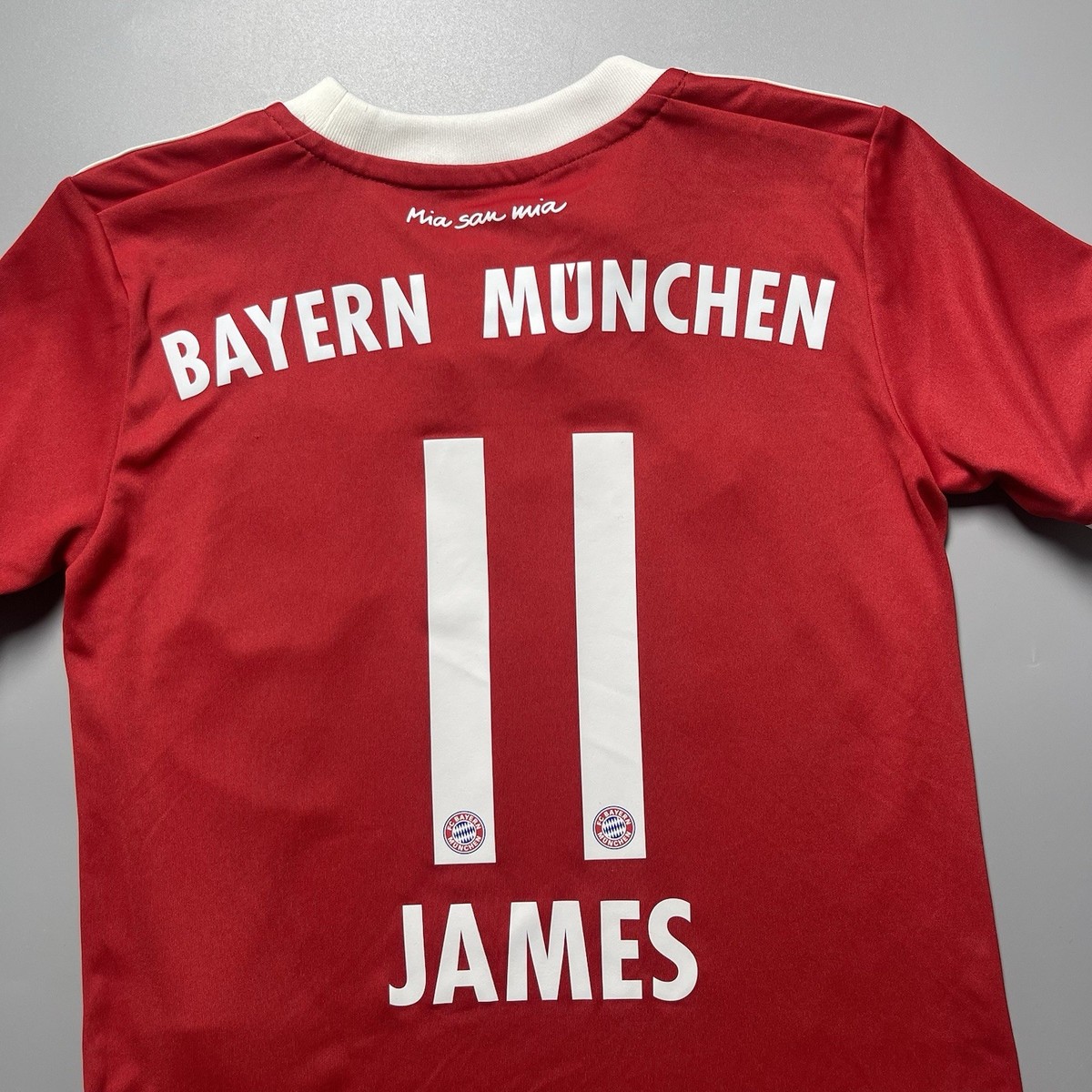  BAYERN MÜNCHEN サッカーシャツ BAYERN ADIDAS 2017/2018 SOCCER HOME JERSEY #11 JAMES SIZE “XS, 7