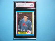 1989/90 O-PEE-CHEE NHL HOCKEY CARD #113 JOE SAKIC ROOKIE RC KSA 10 GEM MINT OPC. rookie card picture