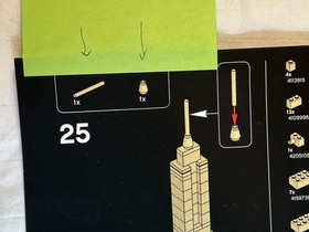 LEGO Architecture Empire State Building 21002 Missing 2 Pieces 2009 (used)
