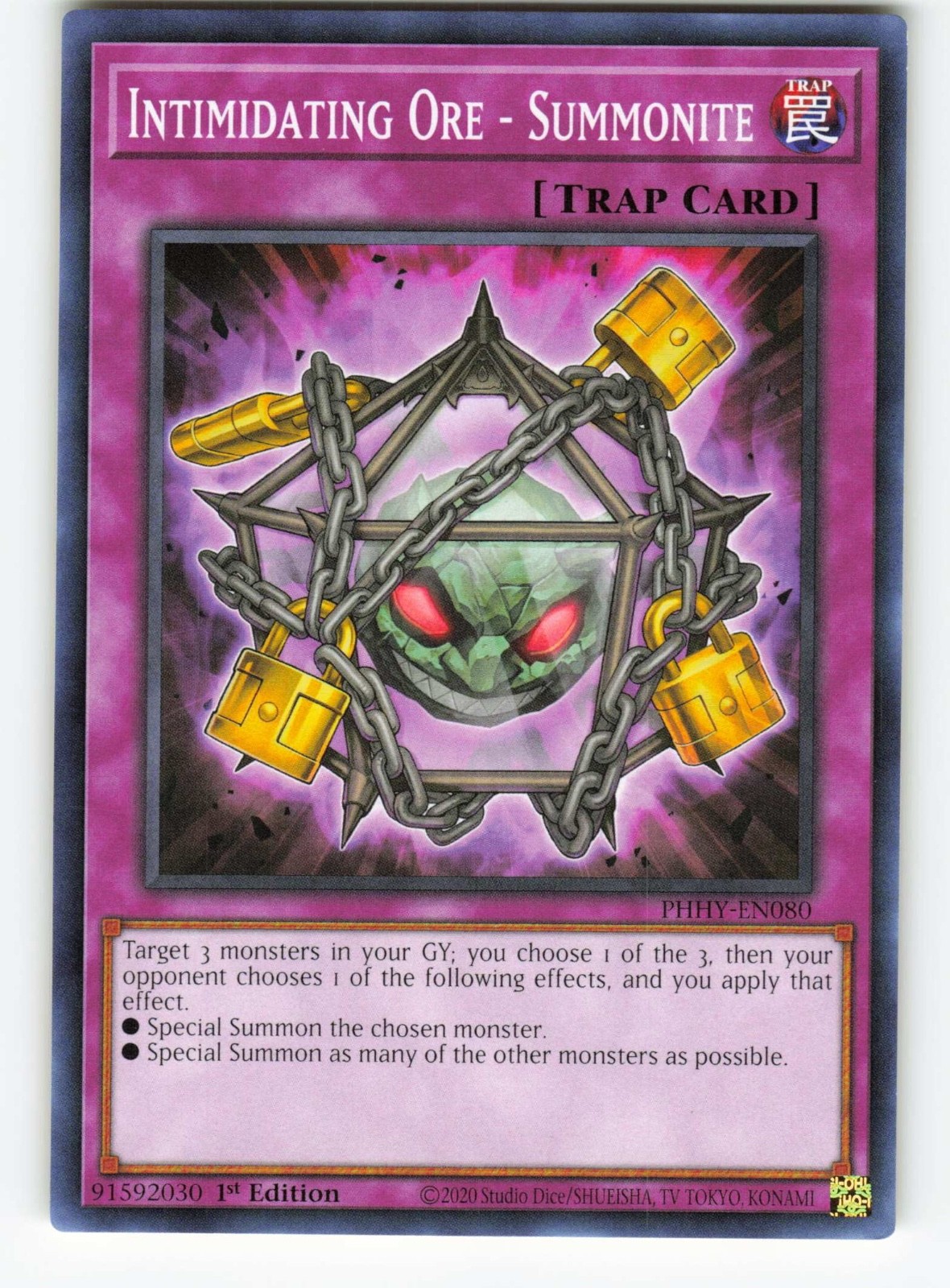 Intimidating Ore - Summonite PHHY-EN080 Common 1st Edition Photon Hypernova Yu-G