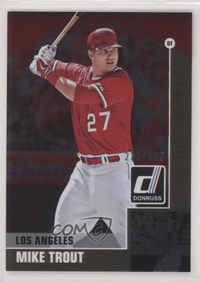2015 Panini Donruss Preferred Club Level Gold 221/299 Mike Trout #18 2f4