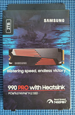 NEW, Samsung 990 Pro With Heatsink PCle 4.0 NVMe M.2 SSD- SHIPS FREE