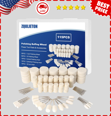 #ad 115PCS Polishing Buffing Wheels for Dremel Tool Accessories 1 8quot; Shank Polishin $13.18