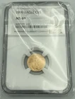 1999 $5 GOLD EAGLE 1/10 oz NGC MS69