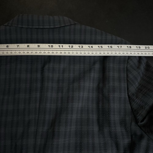 Johnston & Murphy Sport Coat Blazer M 38R Mens Gray Check Cotton Stretch - Picture 6 of 13