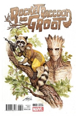 ROCKET RACCOON AND GROOT #3 VARIANT COVER BY MARVEL COMICS 2016