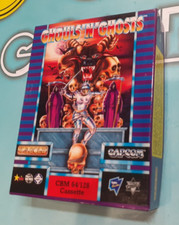 Ghouls’n Ghosts Commodore 64 128 Cassette Scatola Cartone Completo Originale