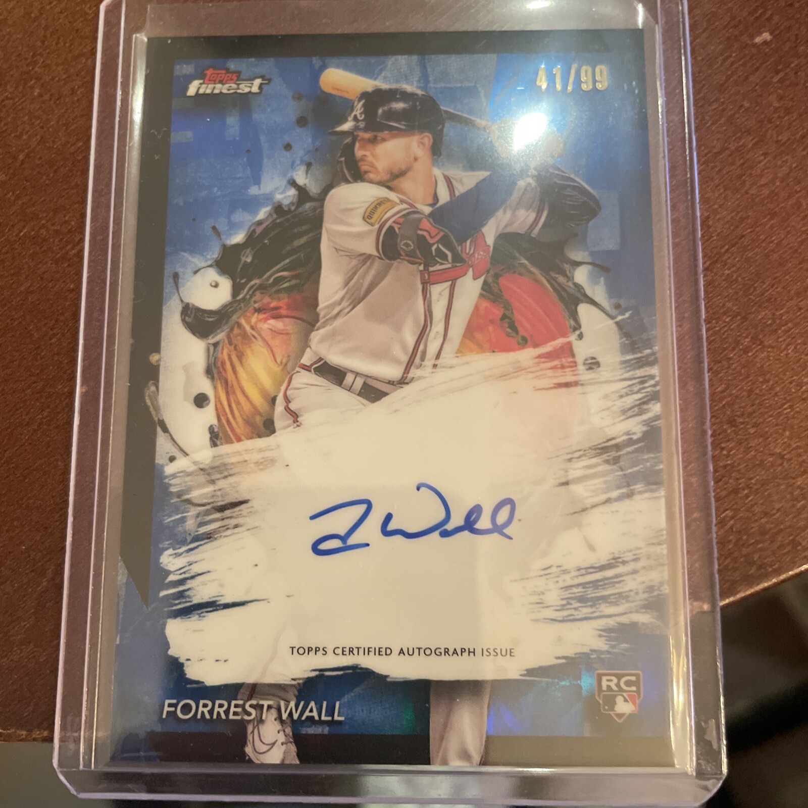 2024 Topps Finest - Finest Autographs Blue Refractor #FA-FW Forrest Wall /99