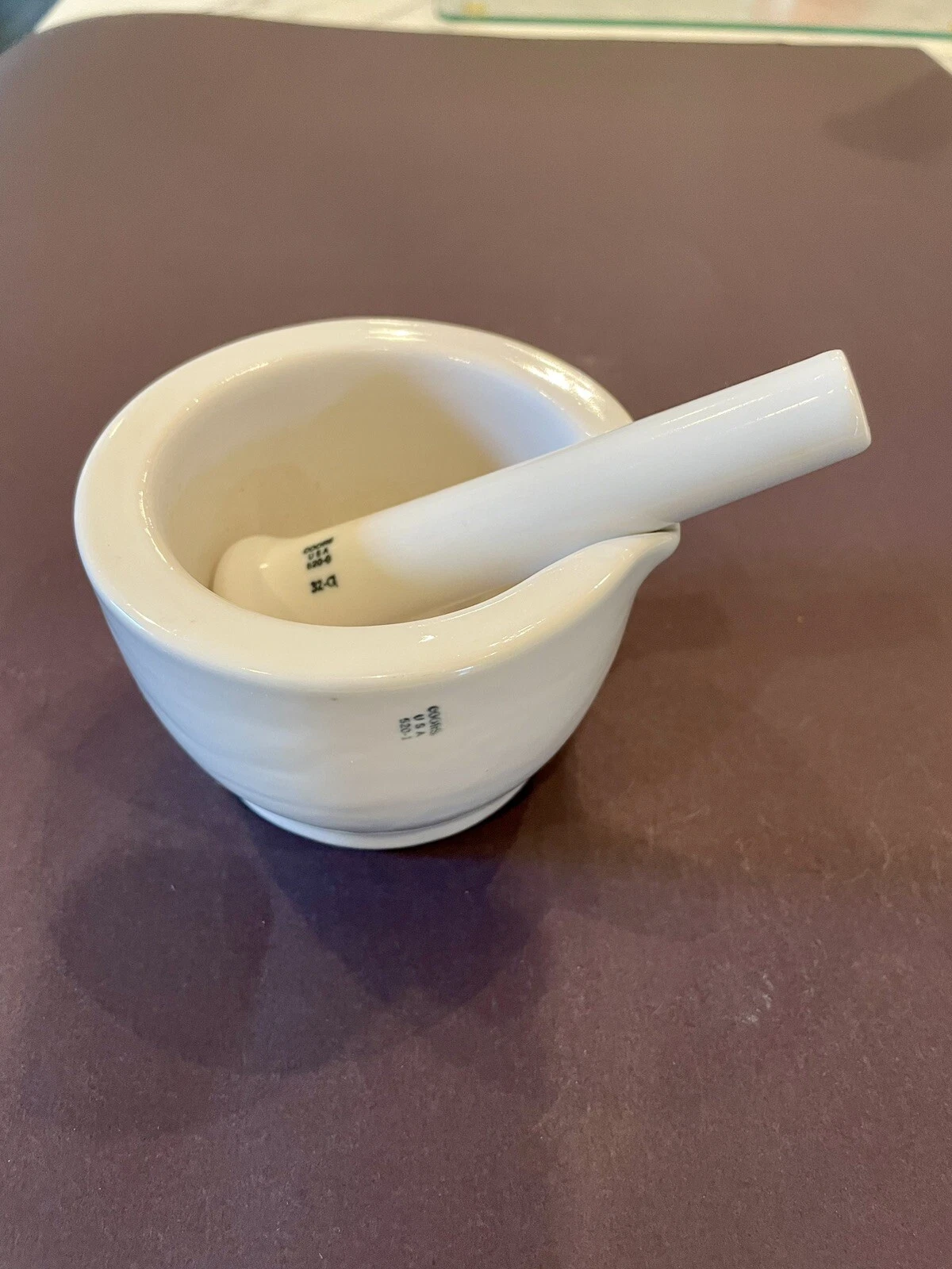 VINTAGE COORS 3 1/2" MORTAR & PESTLE PORCELAIN SET 520-1 & 520-0 & 32-G