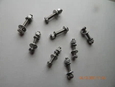 ALUMINUM HEX CAP SCREWS 5/16-18 x 1 3/4" W/LOCK WASHERS, F.W. & NUTS 8 PCS. NEW