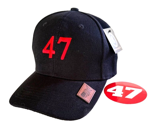 Trump  47  Hat ....2025 with Leather USA Brim Patch ..MAGA...Black + 1 Decal - Picture 1 of 3