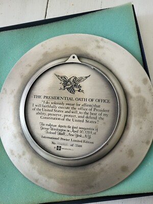 International Pewter Limited Edition Presidential Plate Series