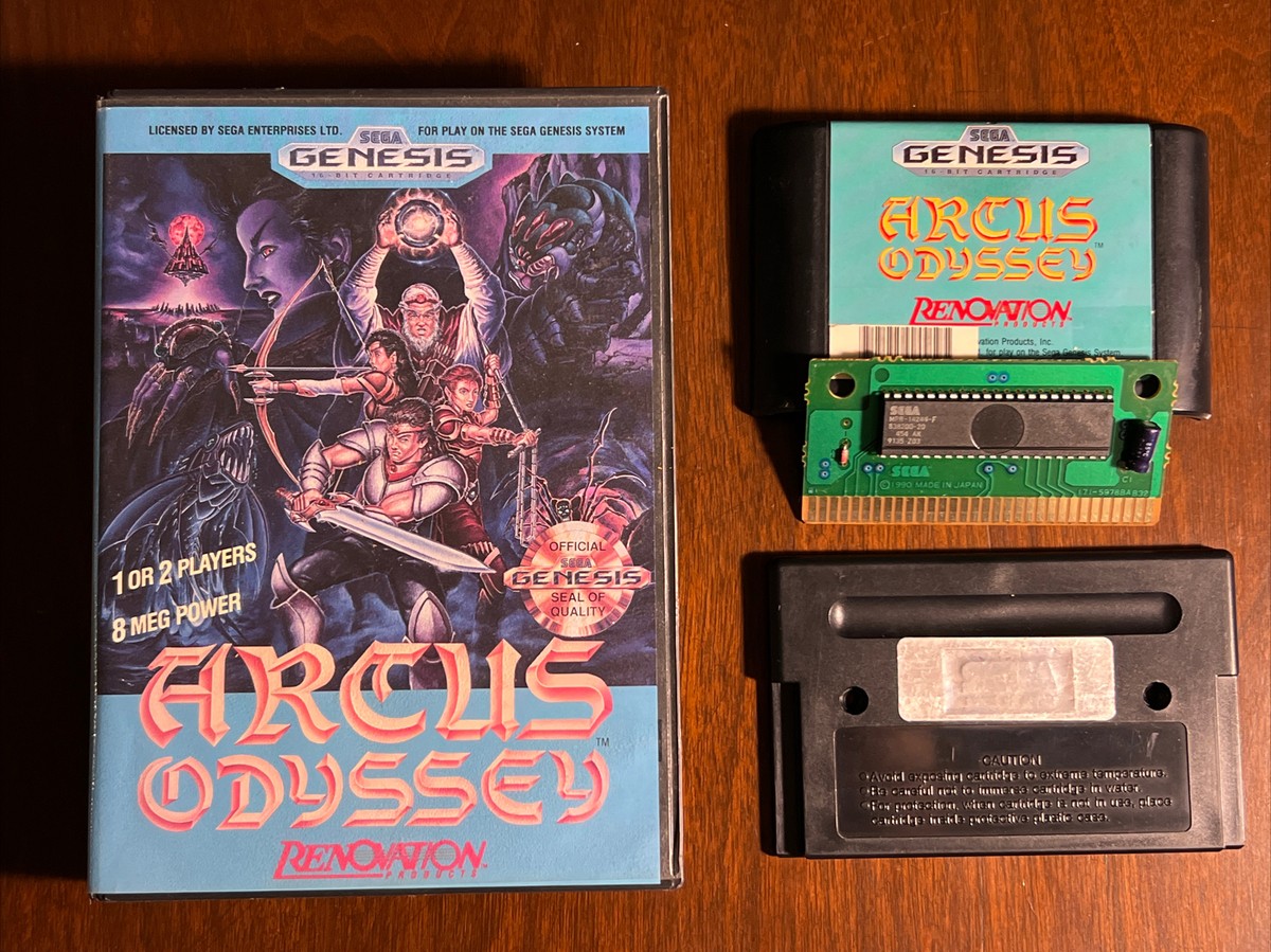 Arcus Odyssey (Sega Genesis Original) AUTHENTIC Cartridge & Case