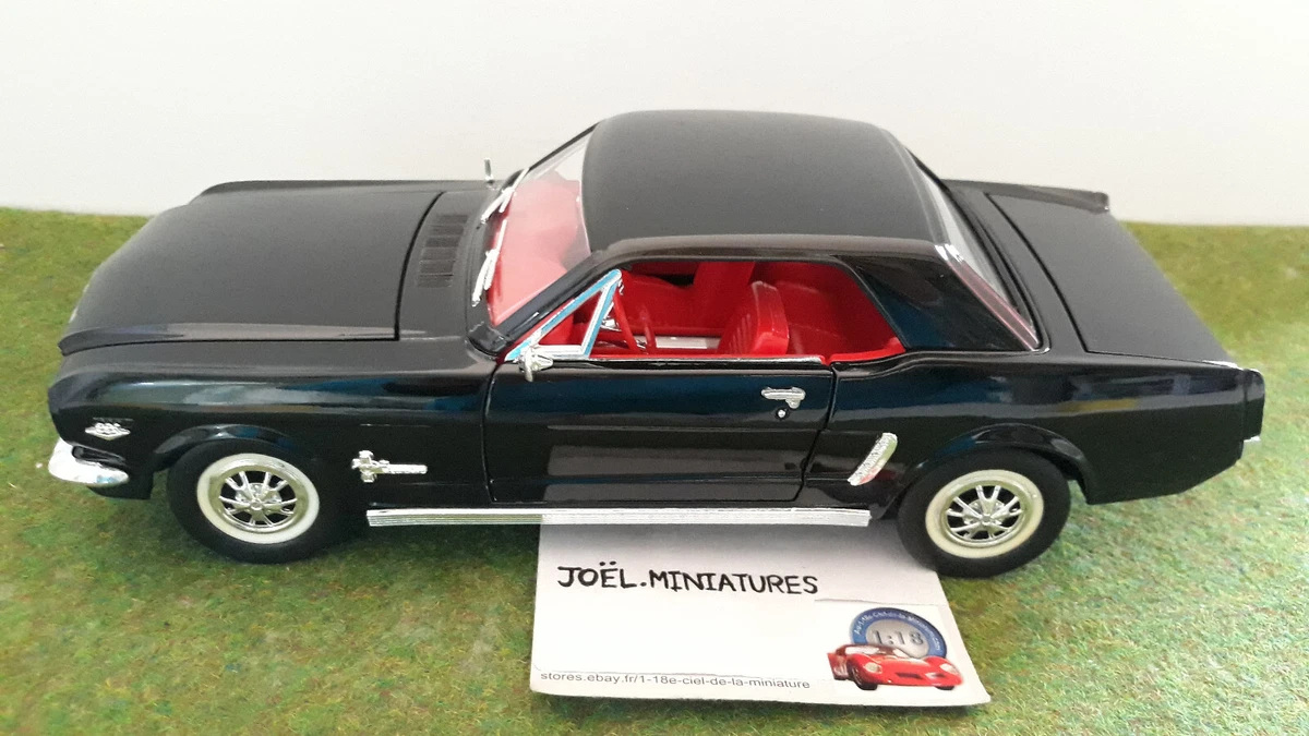 FORD MUSTANG 1964 1/2 coupé noir échel 1/18 MIRA voiture miniature de  collection