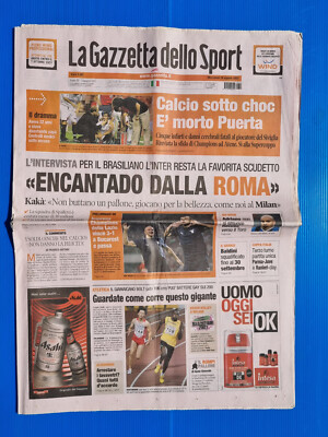 GAZZETTA DELLO SPORT 29 AUGUST 2007 DEATH ANTONIO PORTE - ROME-USAIN BOLT-LAZIO
