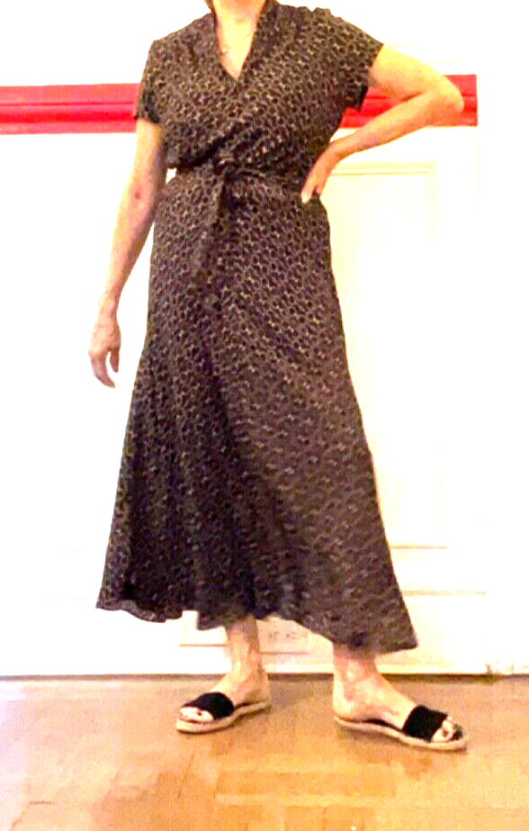 black dress with gold chain print LAUREN RALPH LAUREN Horsebit Cap Poly New 2 SC215 Regular Sleeve