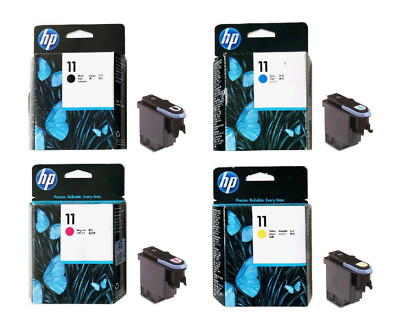 4 x Orig. Druckkopf HP DesignJet 110 PLUS 111 510 510PS / Nr. 11 BK/C/M/Y