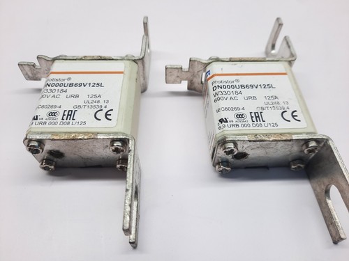 FERRAZ SHAWMUT DN00UB69V125L Protistor Fusible 125 Amp 690VAC / Lot De 2 / Testé - Photo 6 sur 10