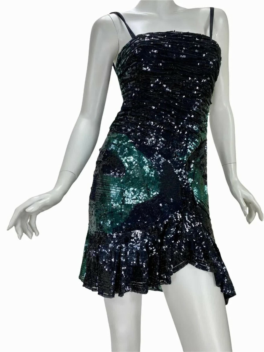 Vintage VERSACE F/W 2005 Embellished Black Emerald Mini