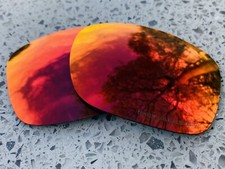 ETCHED POLARIZED RUBY RED CUSTOM MIRRORED REPLACEMENT OAKLEY TWOFACE LENSES