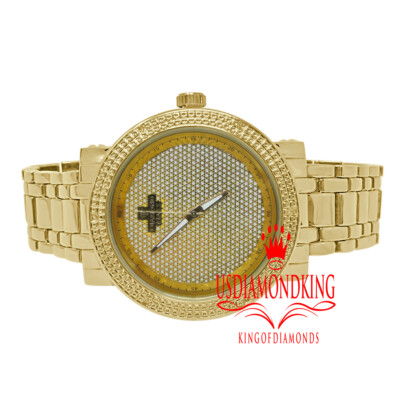 Real Diamond Dial 14K Yellow Gold Finish Jo Rodeo Jojino 