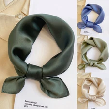 Women's Pure Silk Neckerchief 100% Mulberry Silk Summer Square Scarf 53x53cm