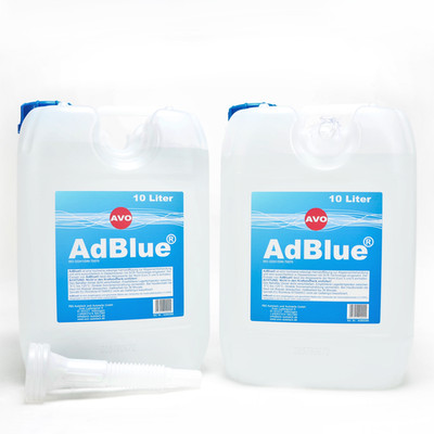 AdBlue  20 Liter 2 X 10L Harnstofflösung Additiv Diesel mit Ausgießer DIN - ISO