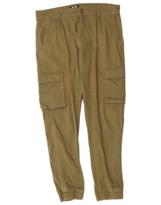 ONLY & SONS Mens Joggers Cargo Trousers W32 L29 Khaki Cotton CN15