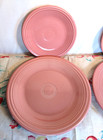 2 Homer Laughlin Fiesta Rose Pink 10.5" Dinner Plates 7.25" Bread Salad Dessert — photo 3