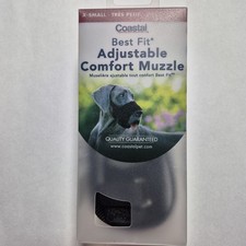 Coastal Pet Best Fit Adjustable Comfort Mesh Muzzle XS Black Dog Muzzle