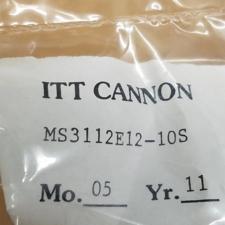 ITT Cannon MS3112E12-10S Circular Connector, 10 Pin, Size 12 - NEW - Image 2 of 4